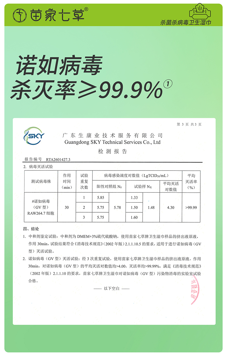 【苗七】消字号家居消杀卫生湿巾 80片/包 30包/箱 货号GM149